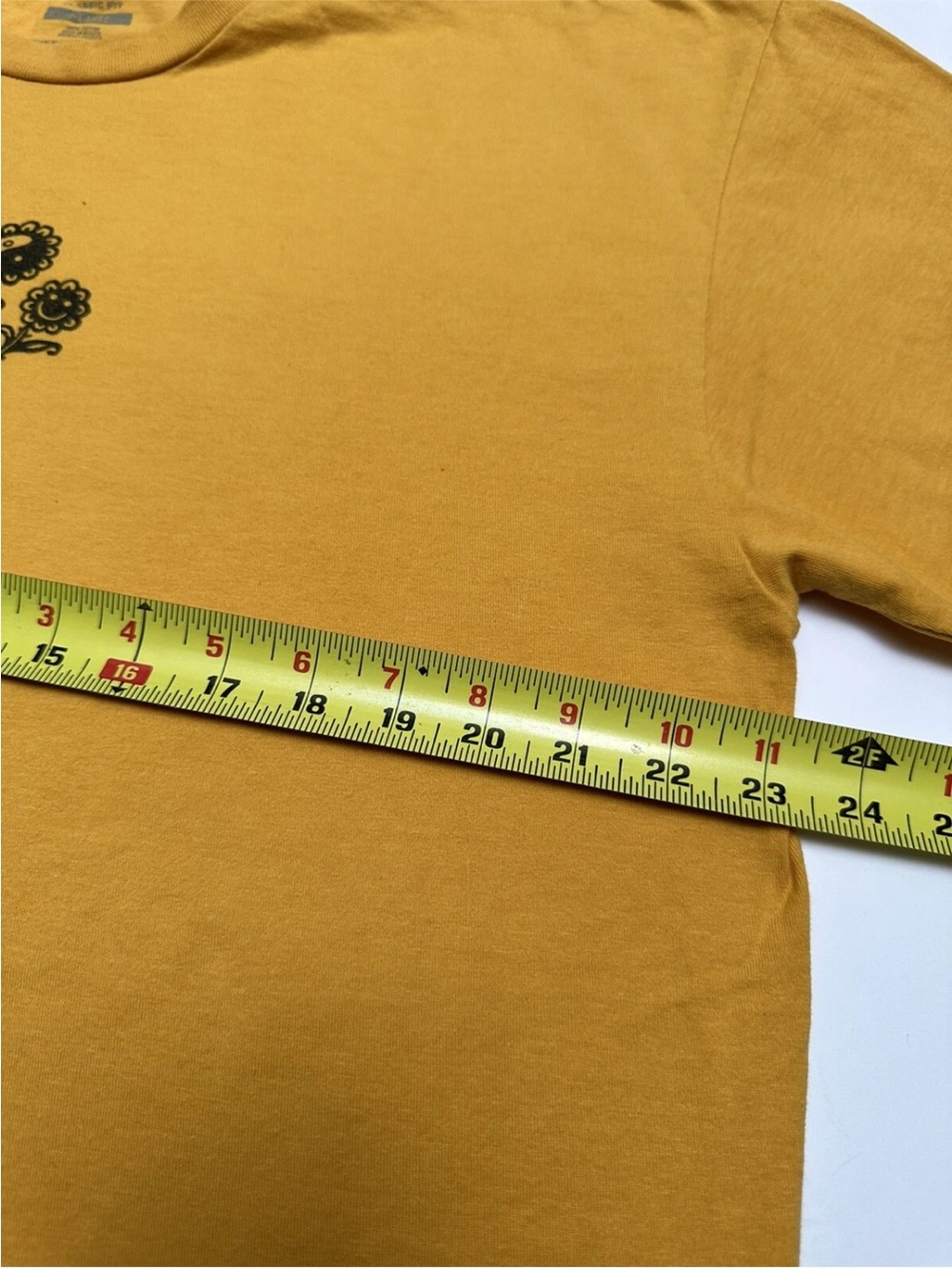 Vans Men T-Shirt Skull Vase Flower Yin Yang Peace Smiley Cotton Mustard XL - Picture 5 of 7